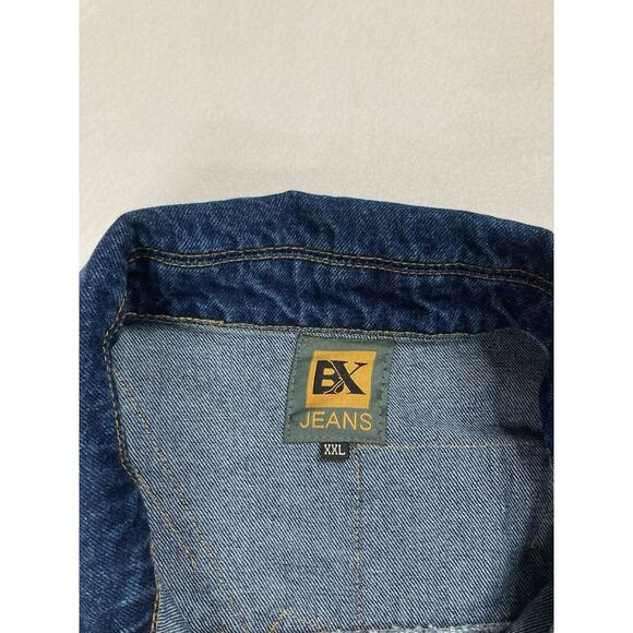 Boom X Blue Corduroy Long Sleeve Heavyweight Button Up Jean Jacket Mens XXL - Picture 3 of 13